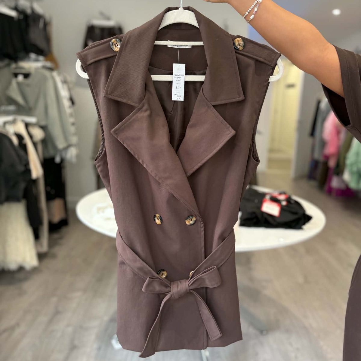 Sleeveless Trench Coat
