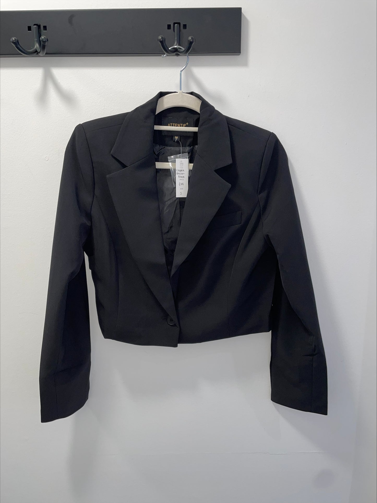 Cropped Blazer - Black