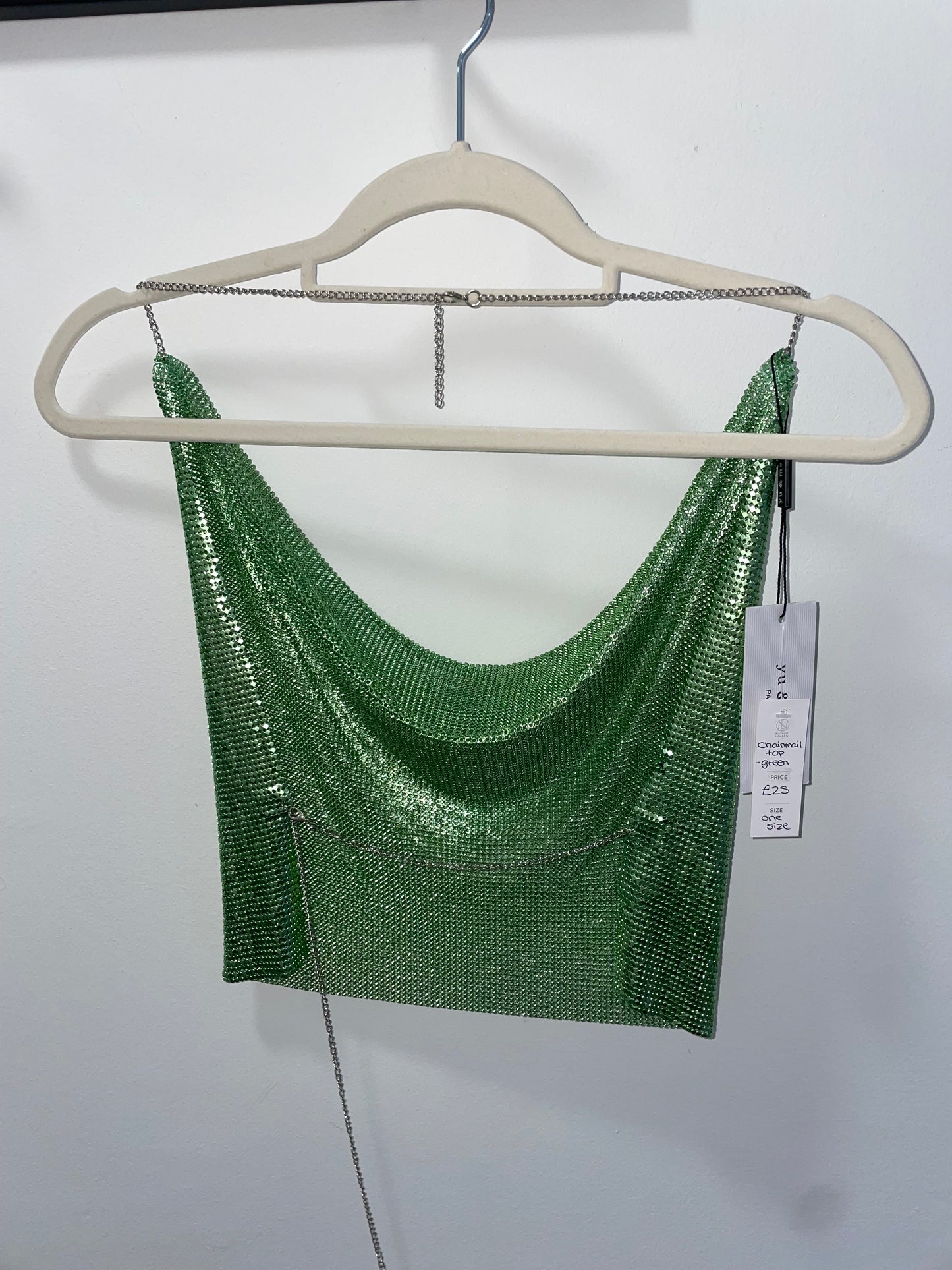 Green Chainmail Top