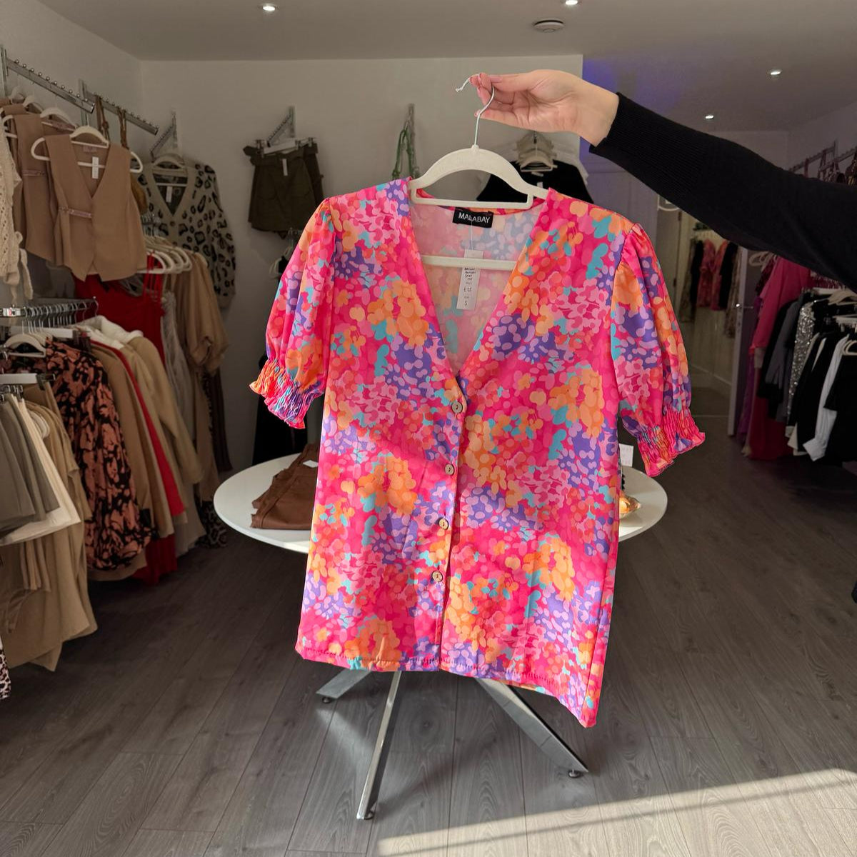 Bright Pattern Shirt Top