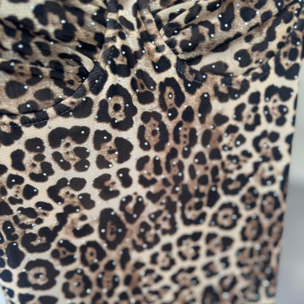 Leopard Studded Midi Dress