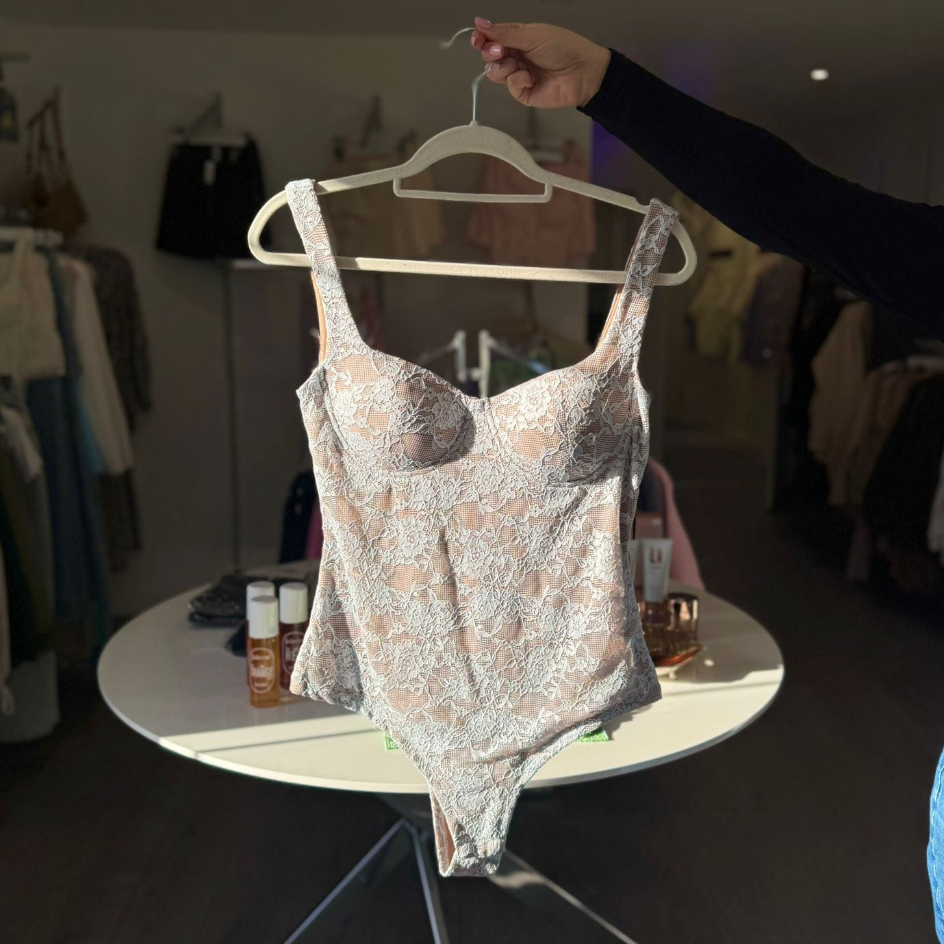 Lace Bodysuit - Blue