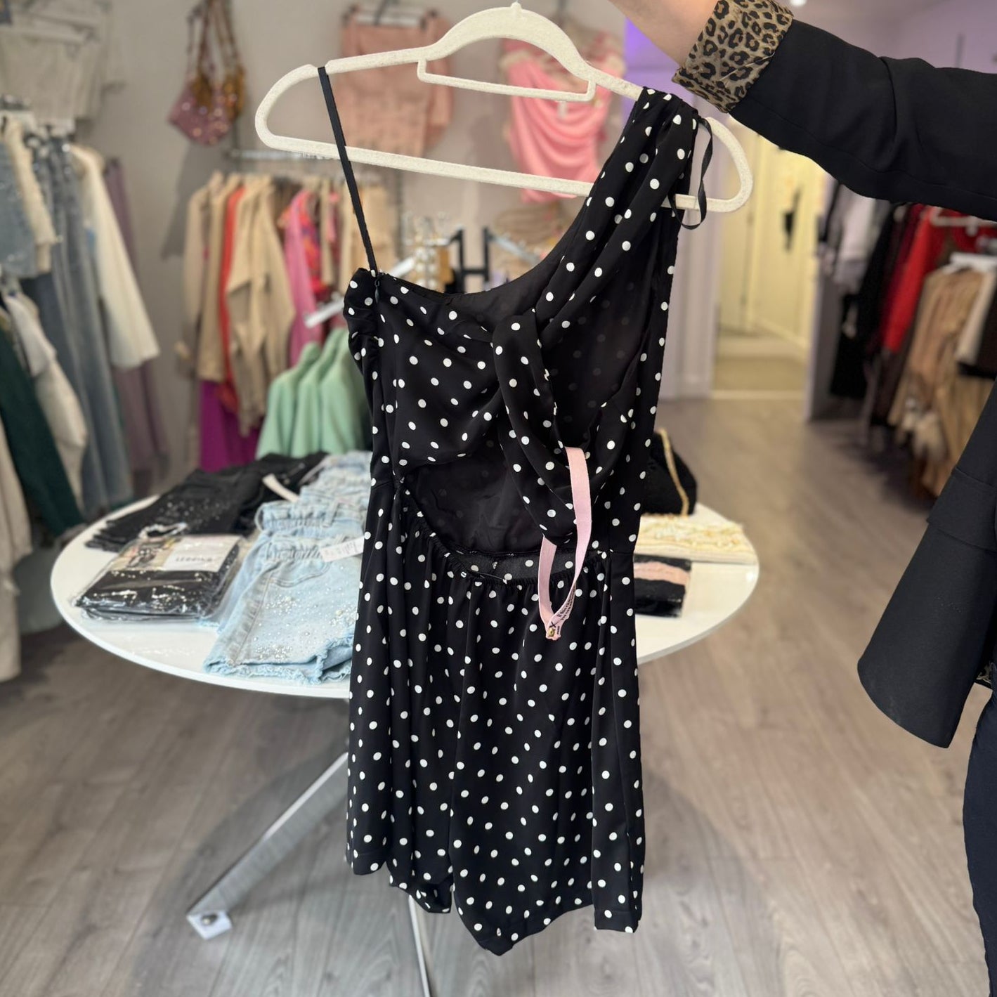Black Polka Dot Playsuit