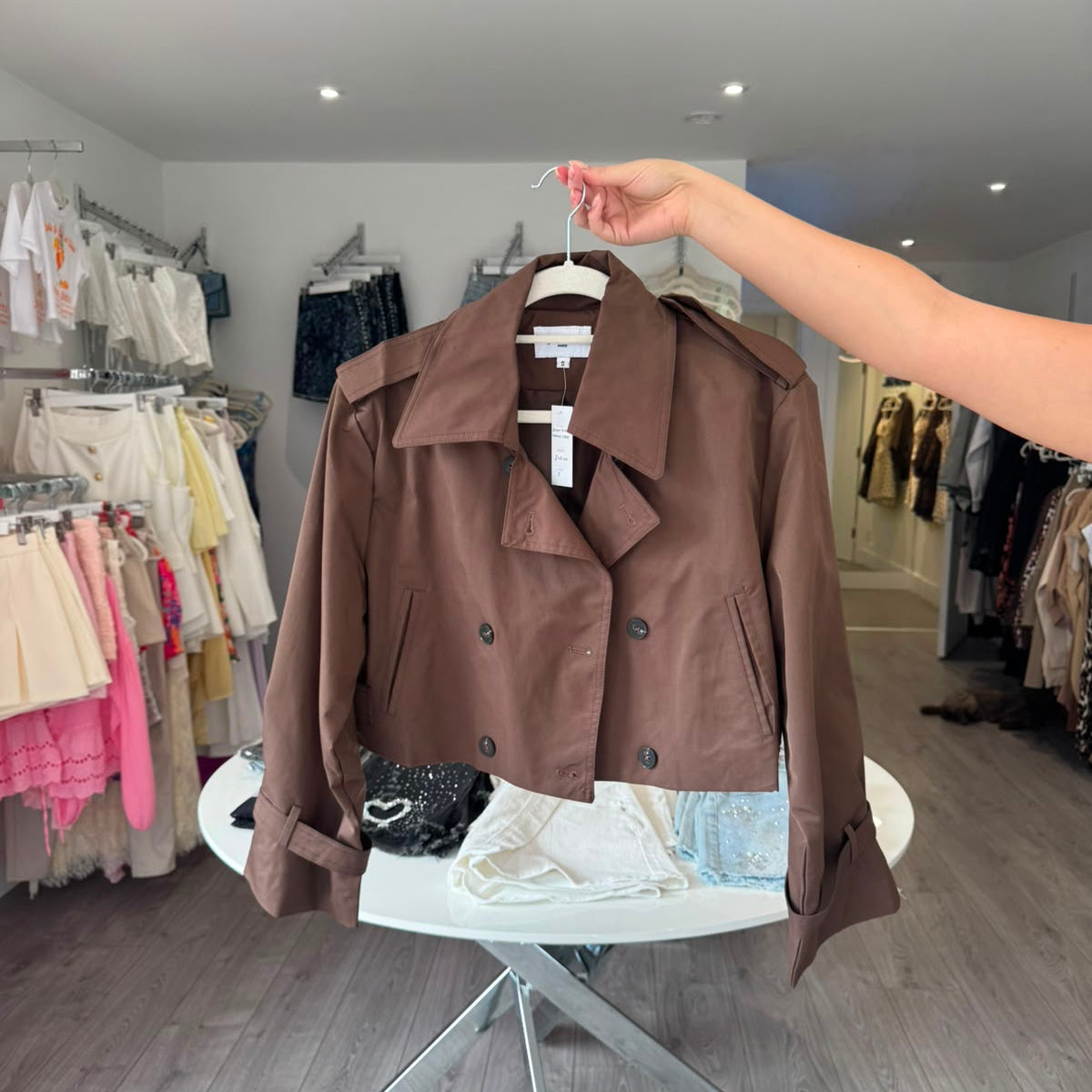 Short Brown Trench Coat