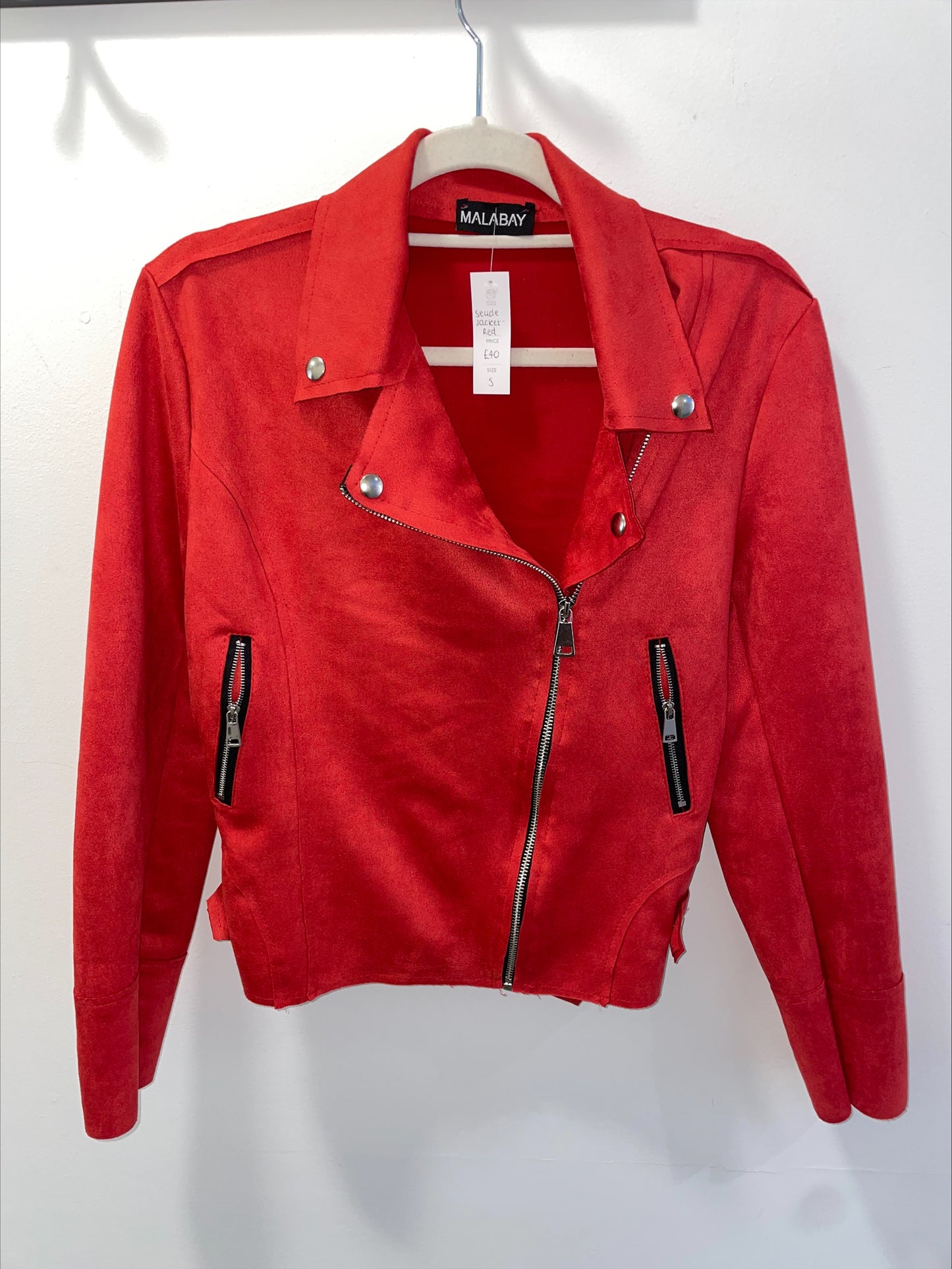 Suede Jacket - Red