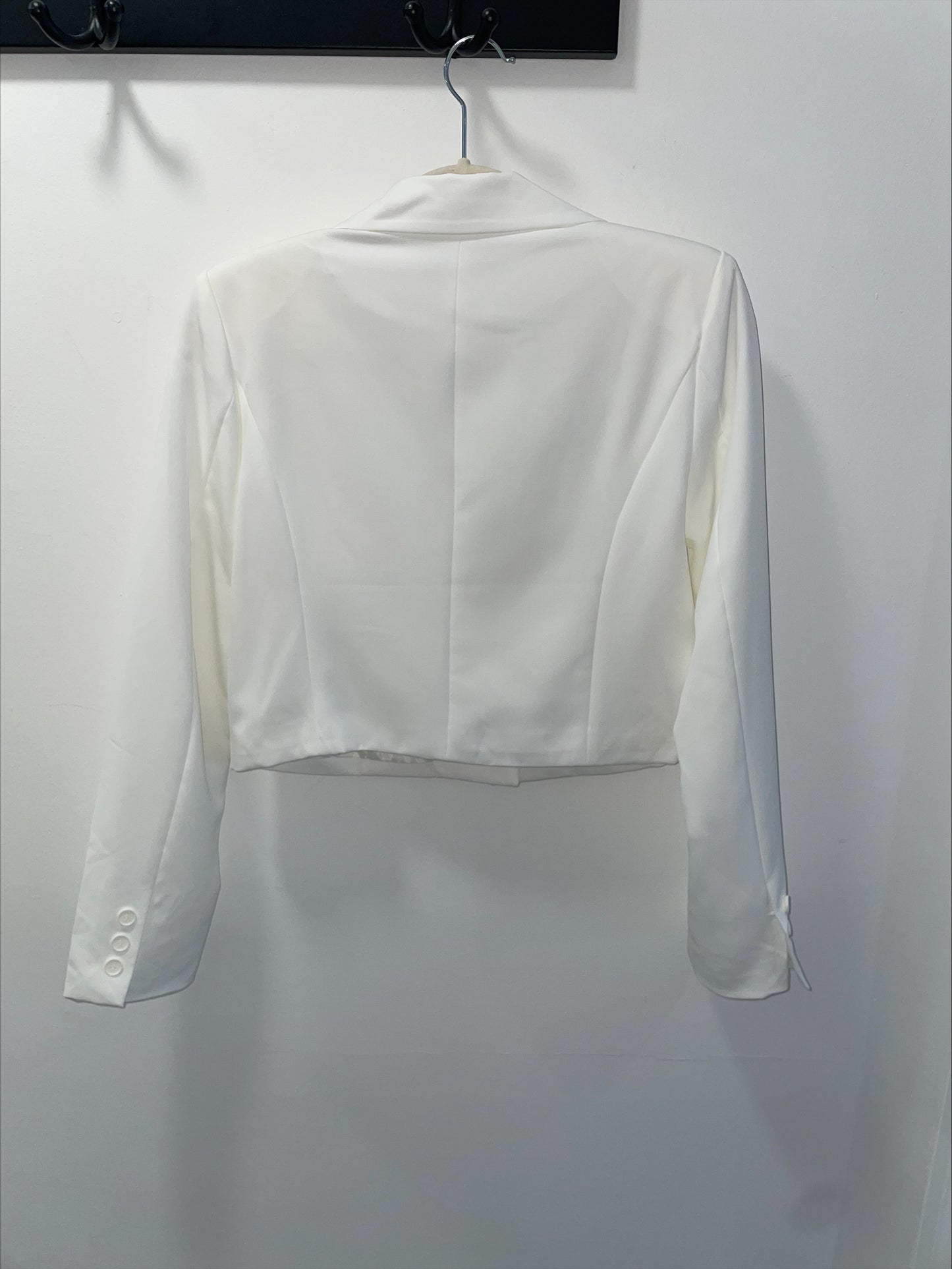 Cropped Blazer - White