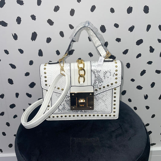 Leather Handbag - White