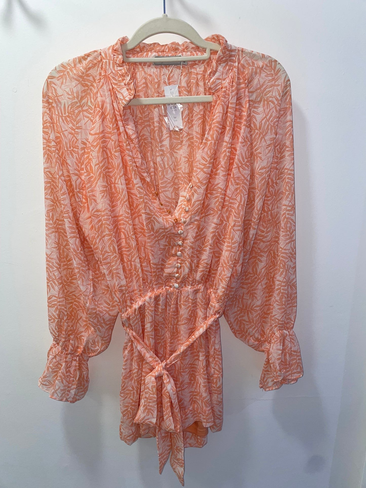 Chiffon Playsuit - Orange