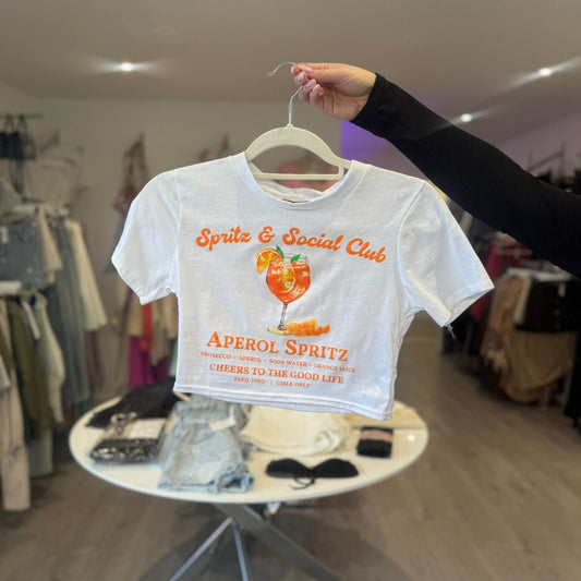 Aperol Crop Top