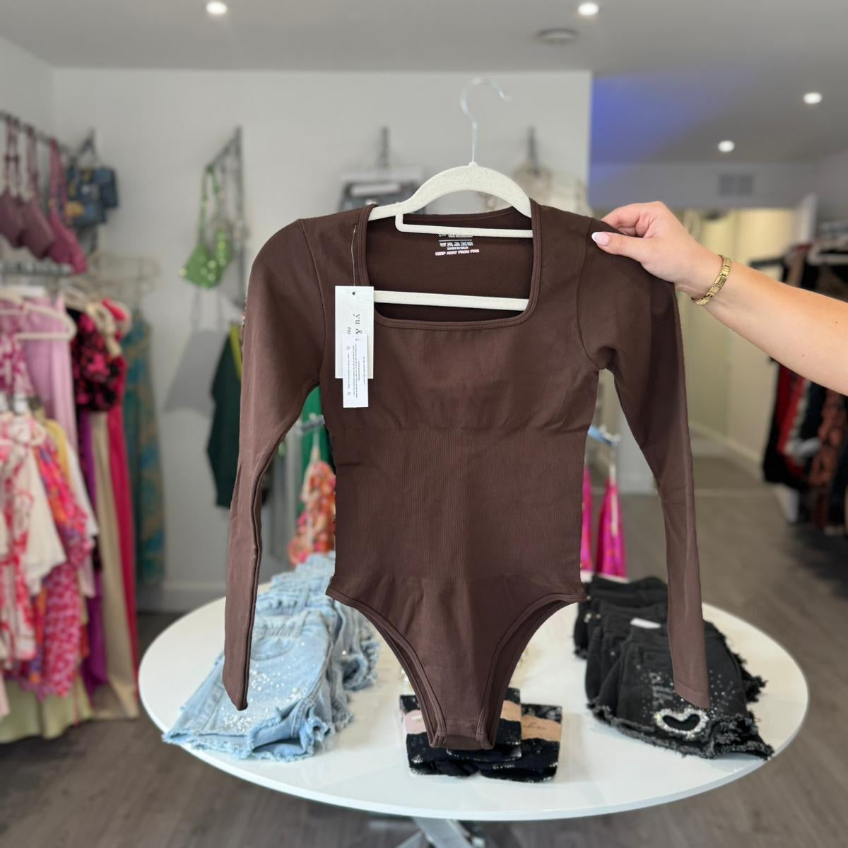Waist Control Bodysuit - Chocolate
