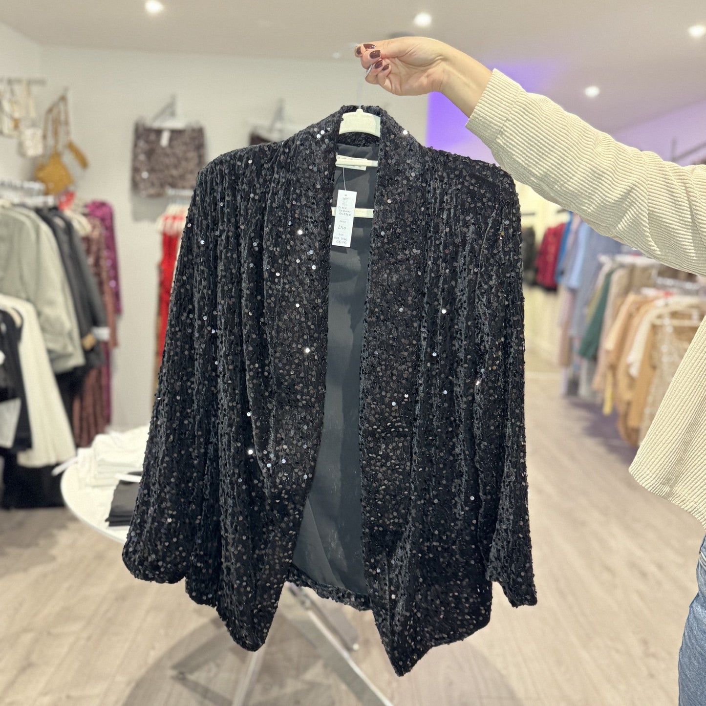 Black Sequin Blazer